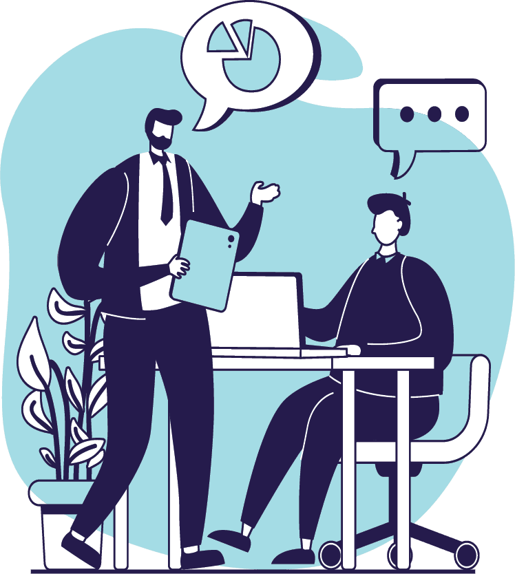 A person sharing updates over phone